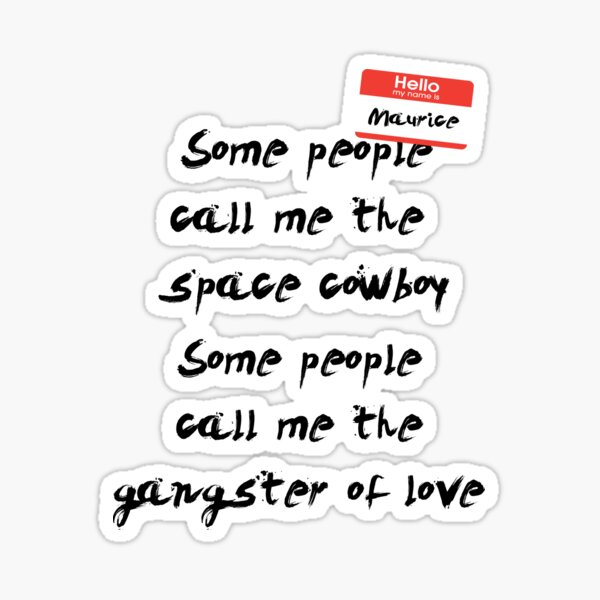 Gangster Of Love Stickers Redbubble