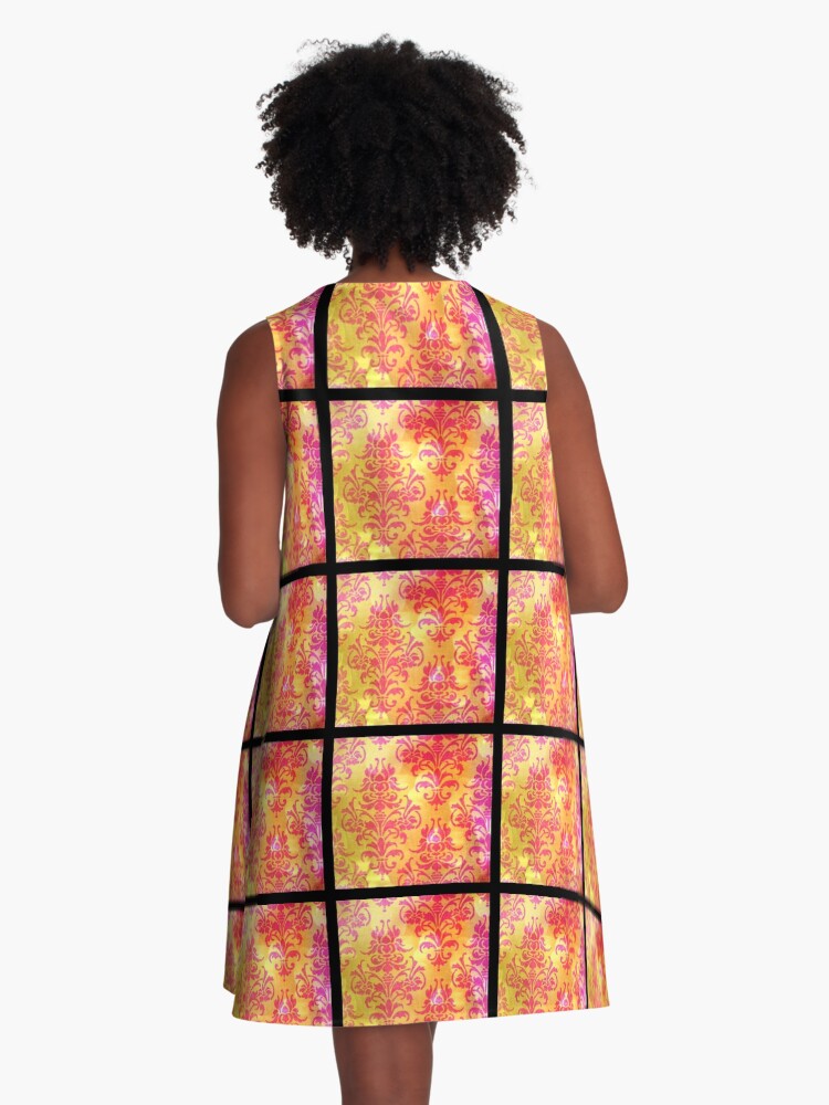 Thumbnail 3 of 4, A-Line Dress, VV2X Print-3 designed and sold by kinkatstyle.