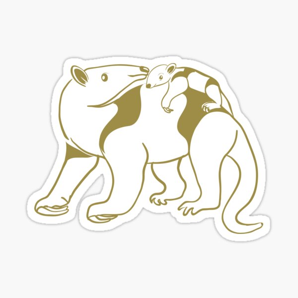 Tamandua cartoon illustration Sticker for Sale by Misscartoon