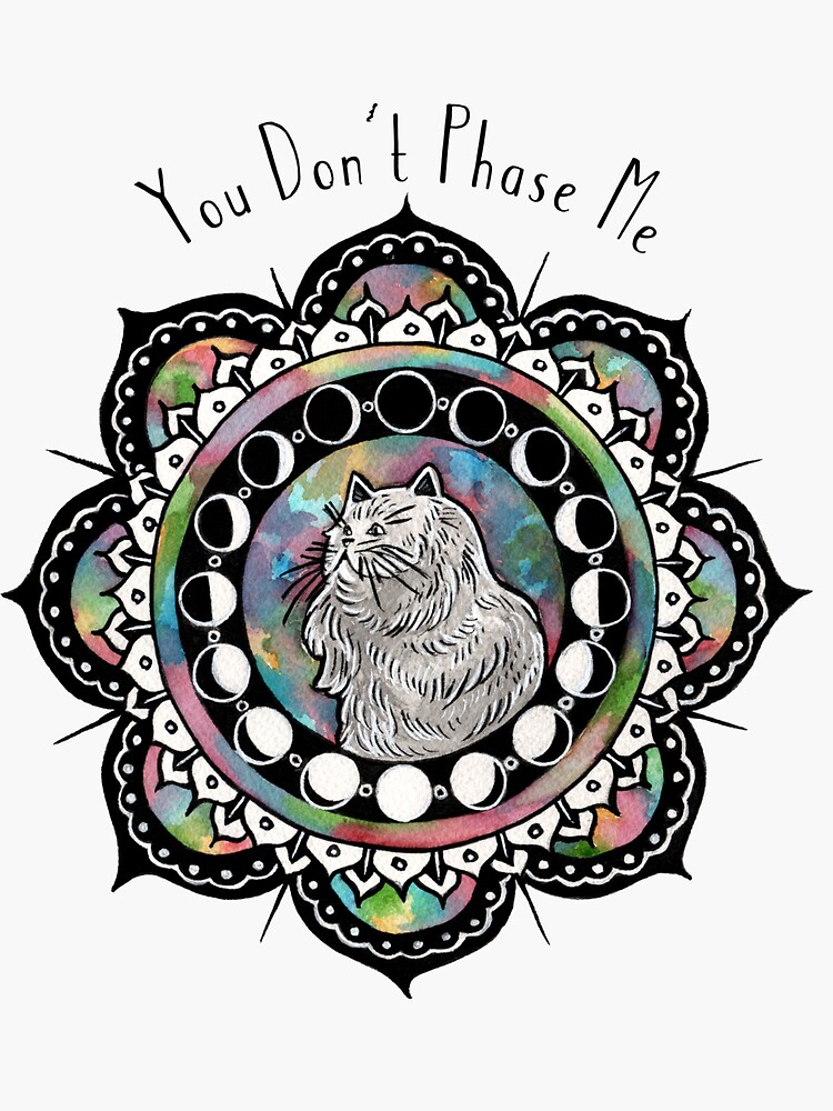 Thumbnail 3 of 3, Sticker, You Don't Phase Me designed and sold by crafty-fox.