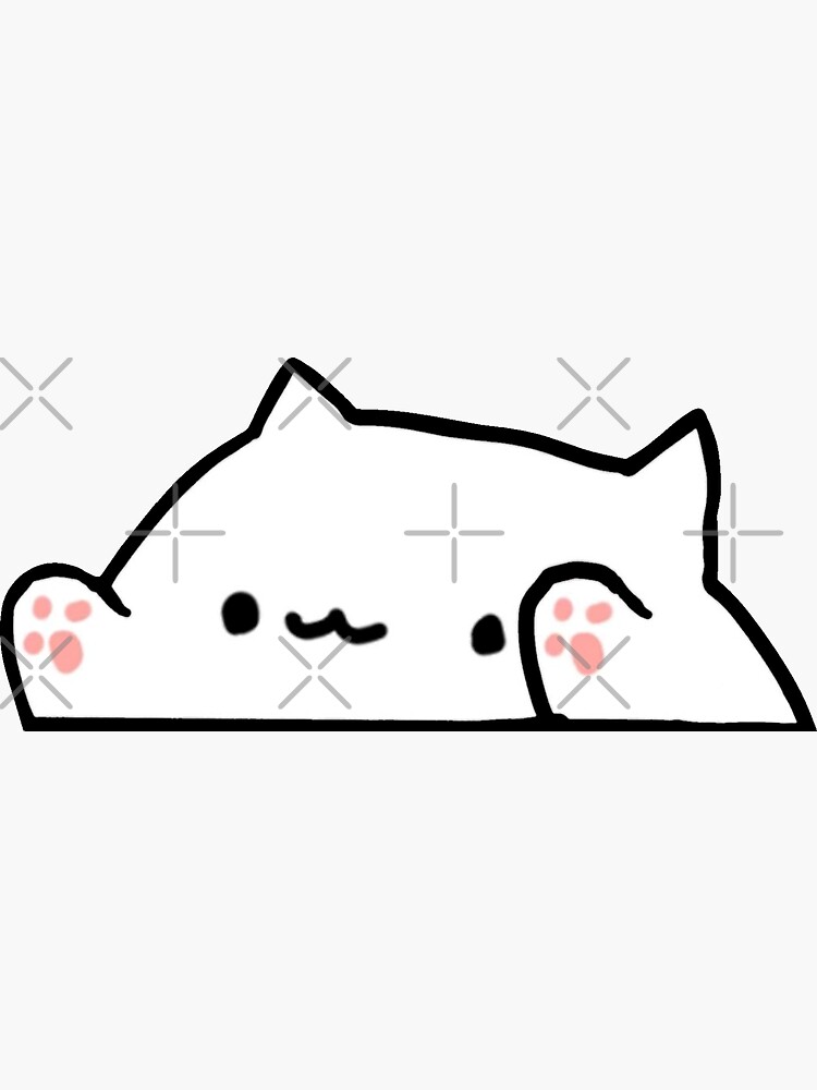 Bongo Cat Sticker Shirt Sticker For Sale By Nombebah Redbubble 