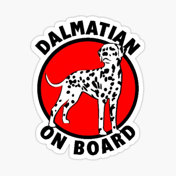 Dalmatian On Board Sticker