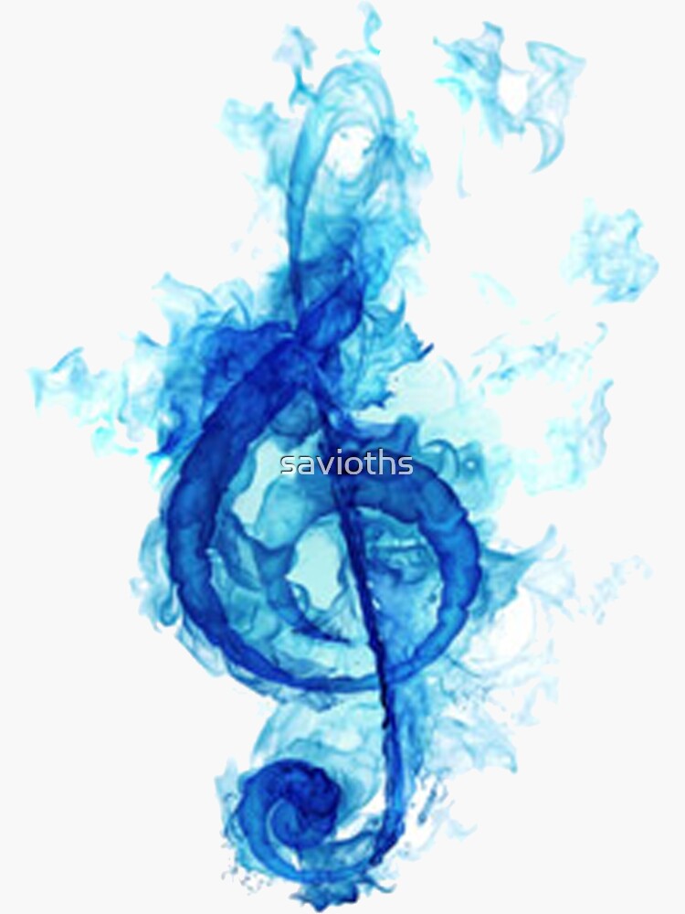 blue flaming note by savioths
