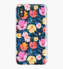 pattern of flowers tulips iPhone Case/Skin