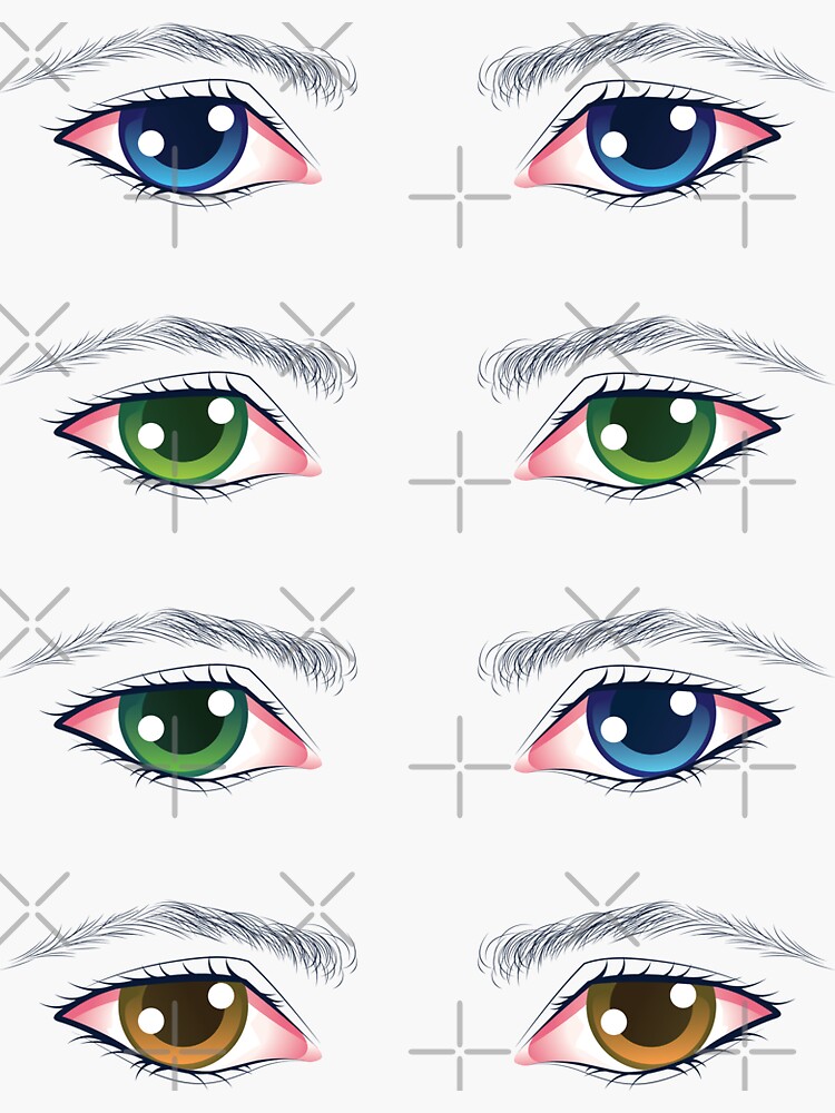 Male Cartoon Anime Eyes Reference PNG Images | PSD Free Download - Pikbest