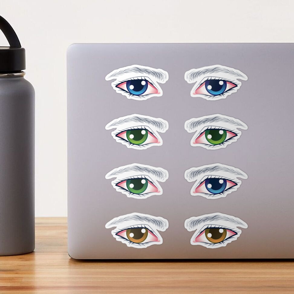 Colorful Male Eyes Sticker for Sale by AnnArtshock