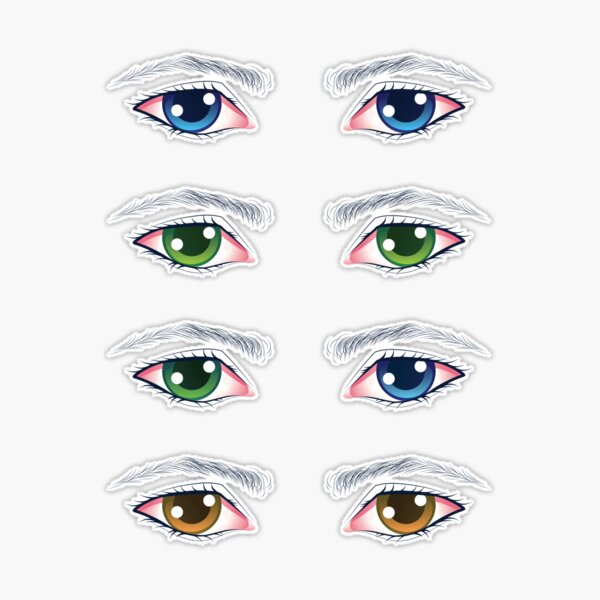 Colorful Male Eyes Sticker for Sale by AnnArtshock