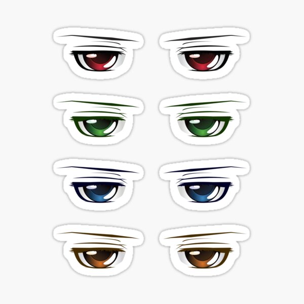 Colorful Male Eyes Sticker for Sale by AnnArtshock