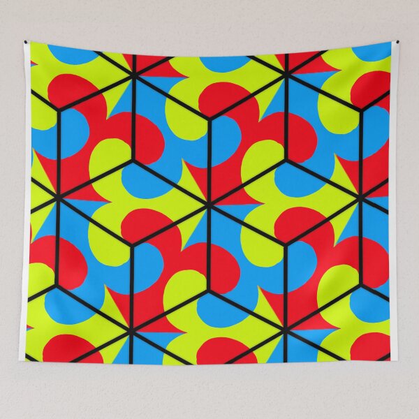Item preview, Fleur de Lis Puzzle Cube Geometrical Pattern designed and sold by weavernap.