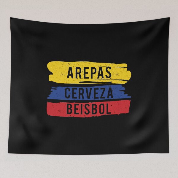 Aperçu de l'œuvre Arepas Cerveza Beisbol impression Fan de baseball colombien Cadeau créée et vendue par D-C-Designs.