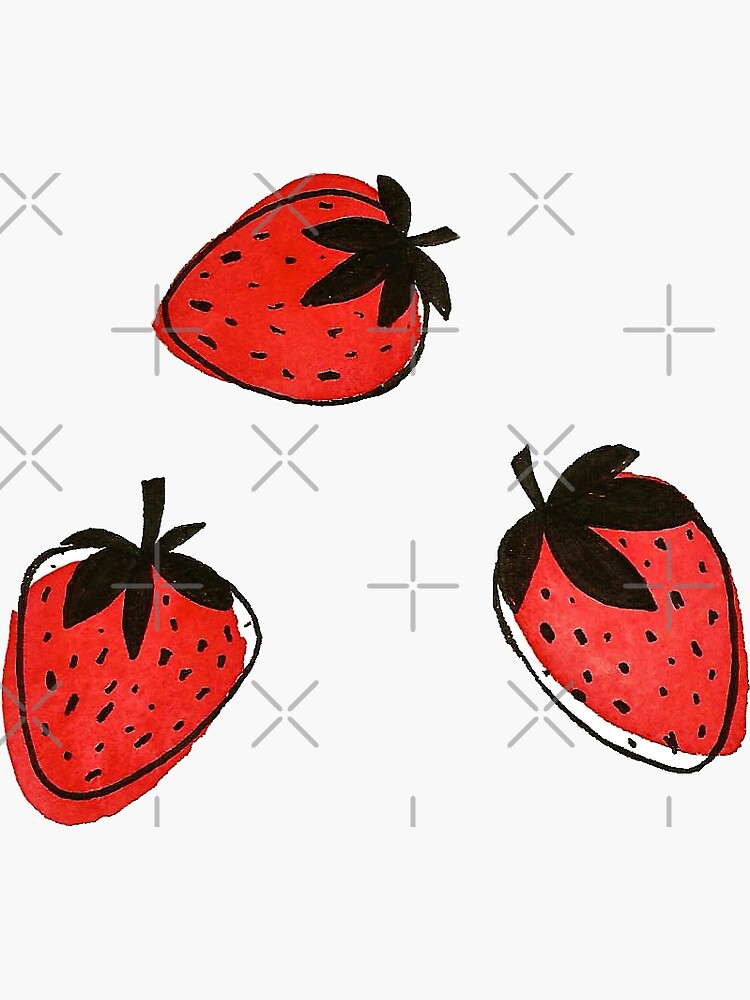 Watercolor Strawberries by annieparsons