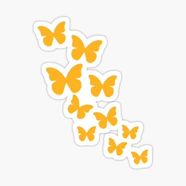 Yellow Butterfly Stickers Redbubble