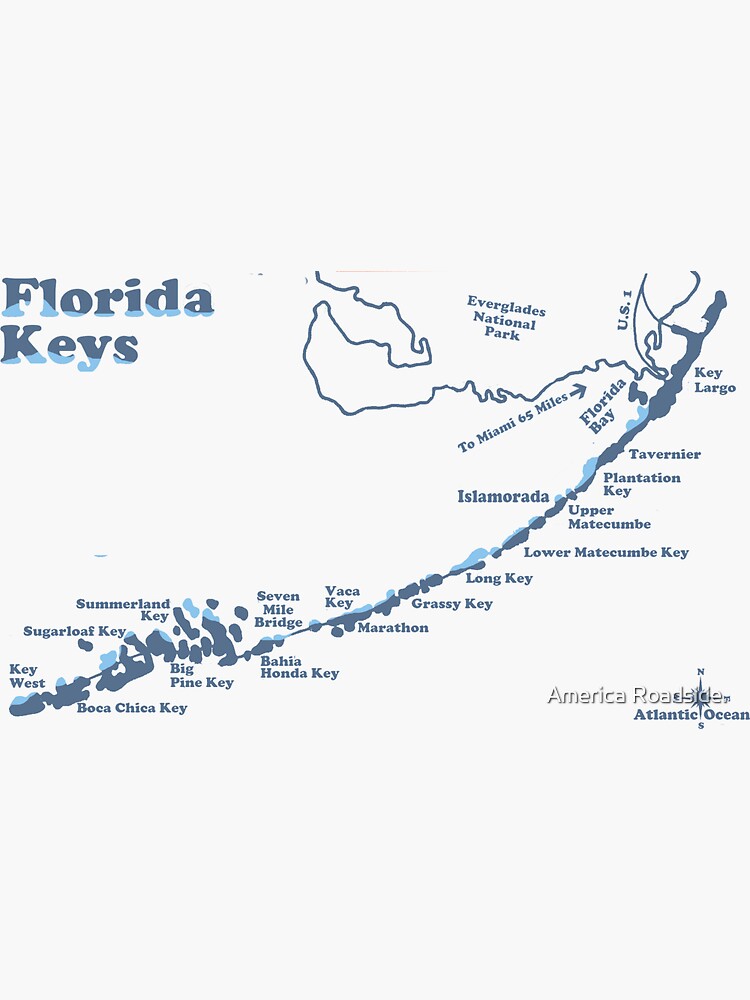 Thumbnail 3 of 3, Sticker, The Florida Keys. designed and sold by ishore1.