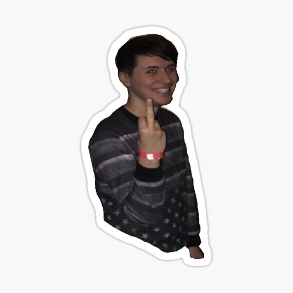 Dan Howell flipping you off Sticker