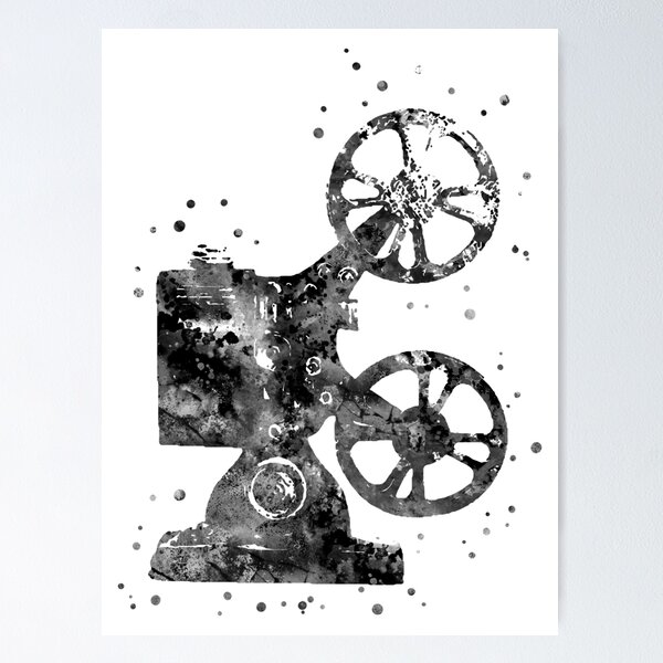 Vintage film movie projector Poster for Sale by Rosaliartbook