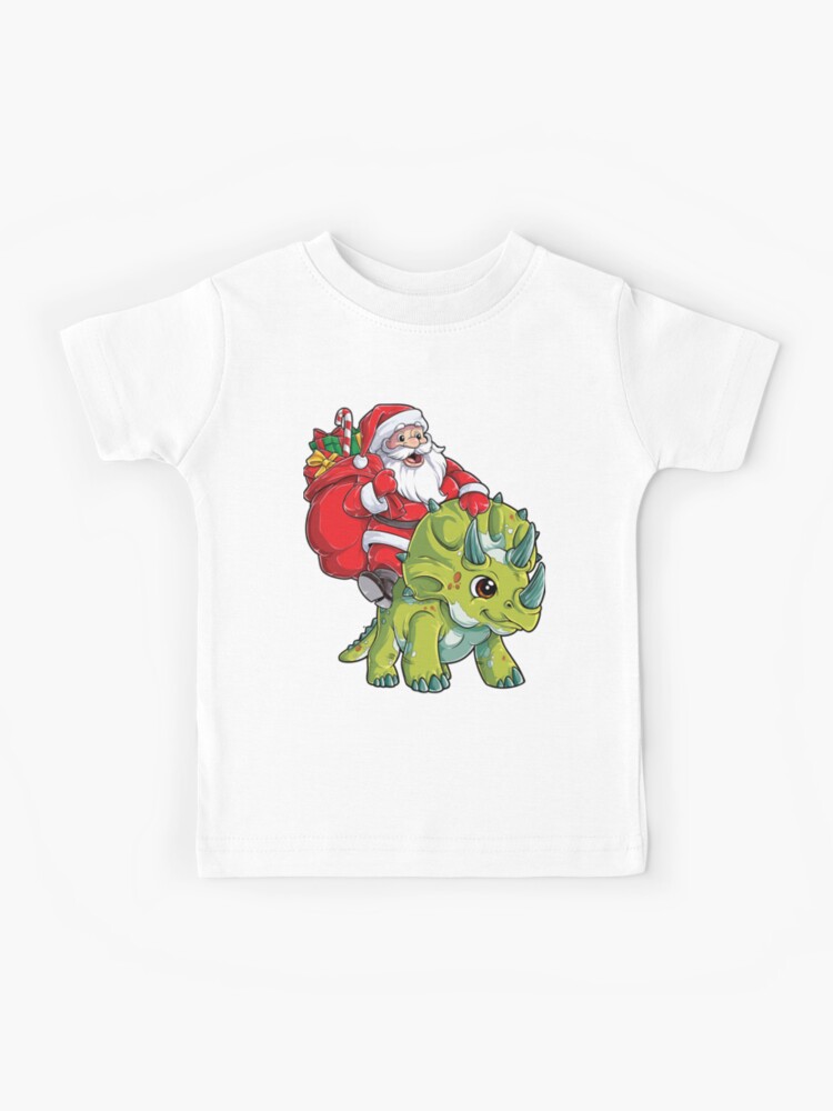 salto Plata Realizable Camiseta para niños «Camisas navideñas para niños Regalos de triceratops de  dinosaurios de Santa» de LiqueGifts | Redbubble