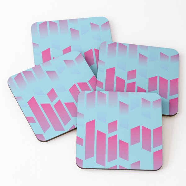 Item preview, Pink abstract parallel rectangle shapes designed and sold by Marlene Wagenhofer.