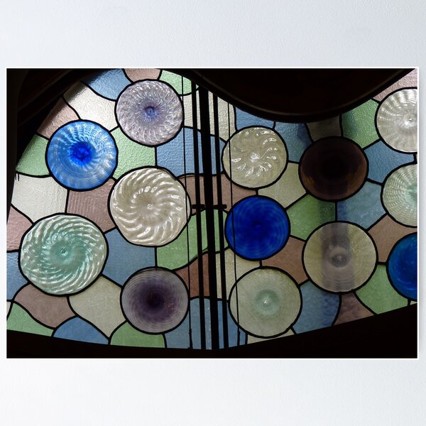 Gaudi Glass Panel, Casa Batlo, Barcelona Poster