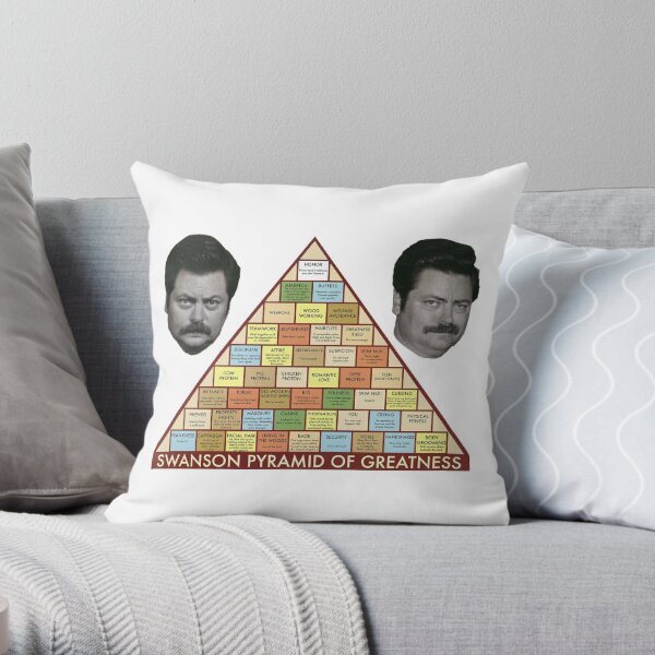 Swanson Pyramid of Greatness Throw Pillow