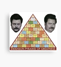 Swanson Pyramid of Greatness Canvas Print
