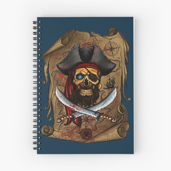 Item preview, Badass Skull Pirate & Treasure Map designed and sold by Desha001.