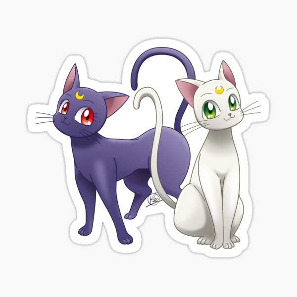 Luna Artemis Sailor Moon Crystal Edit Sticker For Sale By Alphavirginis Redbubble