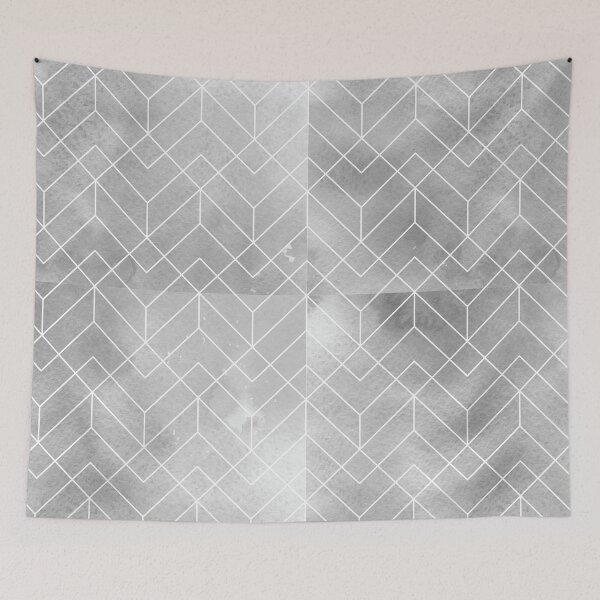 Item preview, Geometry Lines grey water color designed and sold by Alpha-design.