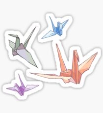 Kraniche aus Papier Sticker