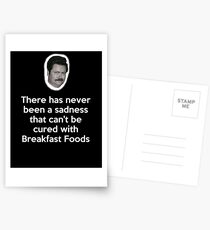 Sadness Cured with Breakfast Food Postcards