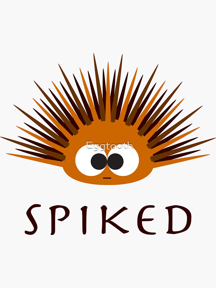 Thumbnail 3 of 3, Sticker, Spiked orange urchin designed and sold by Eggtooth.