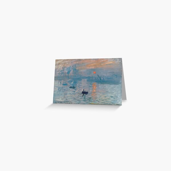 Impression Sunrise claude monet impressionist Greeting Card