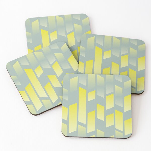 Item preview, Lemon lime abstract parallel rectangle shapes designed and sold by Marlene Wagenhofer.