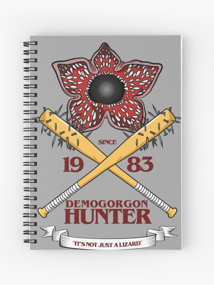 Cuaderno de espiral «STRANGER THINGS 3 : DEMOGORGON HUNTER (GRAY)» de  FunGangStore | Redbubble