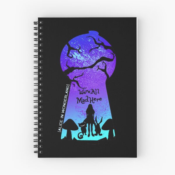 Item preview, We're All Mad Here - Alice Cheshire Cat White Rabbit Keyhole designed and sold by KoolMoDee.