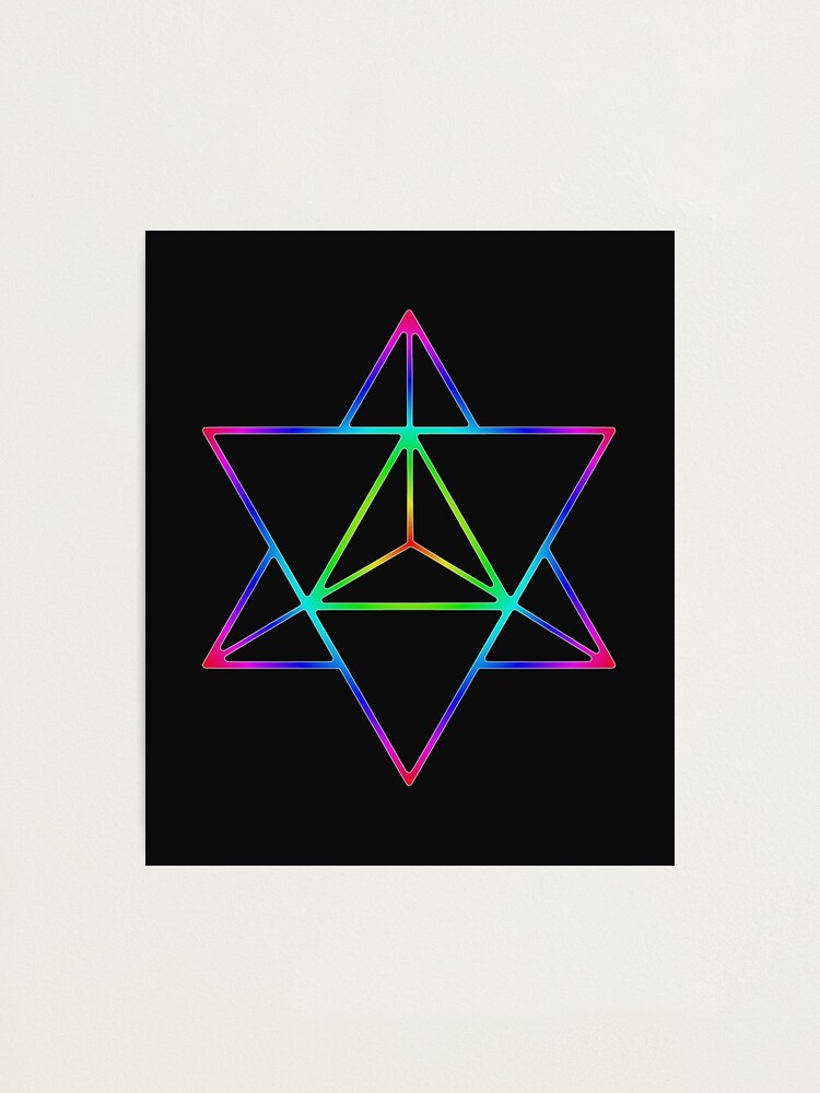 Merkaba Star Tetrahedron Rainbow Sacred Geometry T-Shirt Merkaba Star Tetrahedron Rainbow Sacred Geometry T-Shirt
