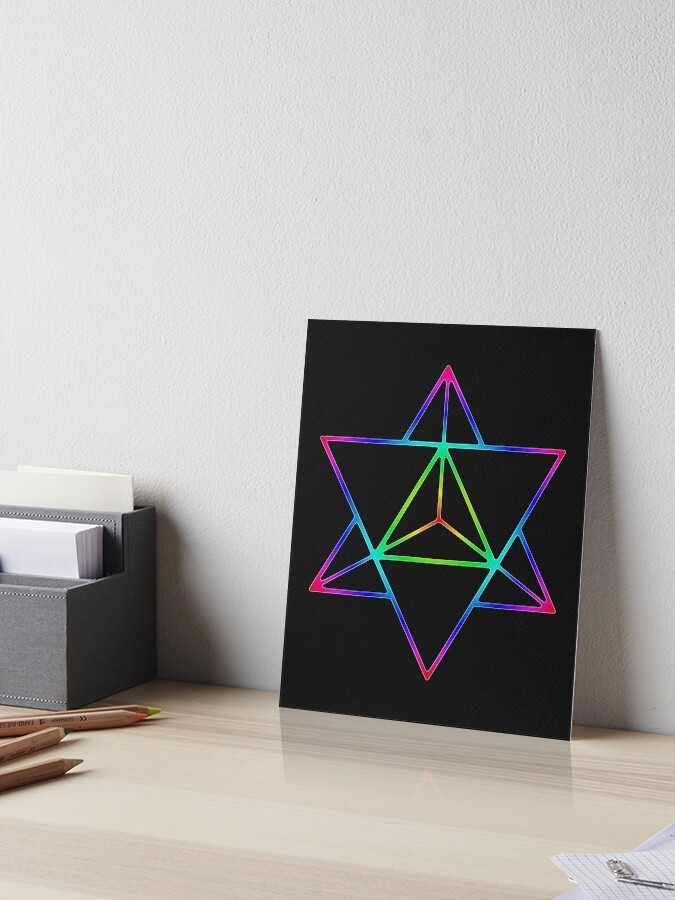 Merkaba Star Tetrahedron Rainbow Sacred Geometry T-Shirt Merkaba Star Tetrahedron Rainbow Sacred Geometry T-Shirt