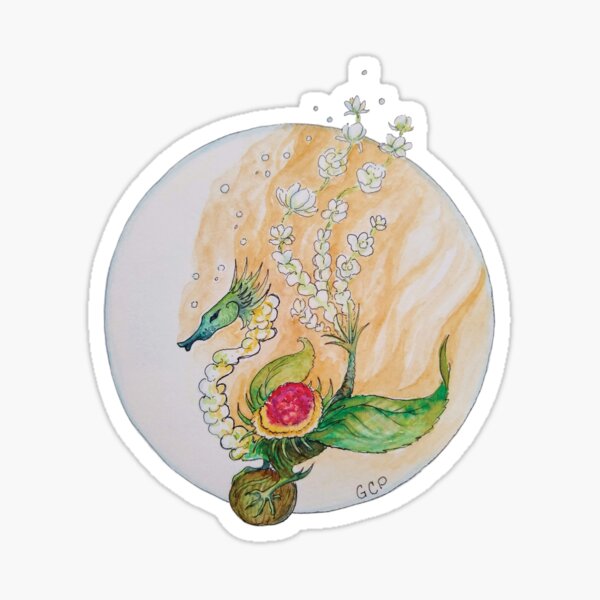 Blooming Green Tea Dragon - sticker Sticker