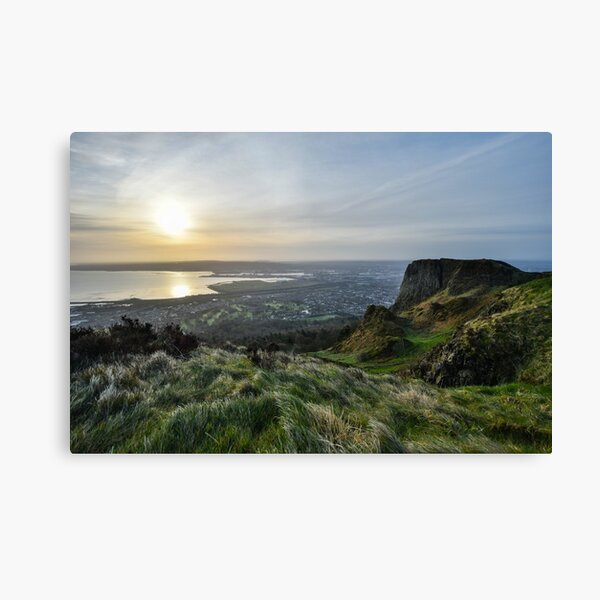 "Sunrise Over Belfast from Cave Hill" Canvas Print for Sale by