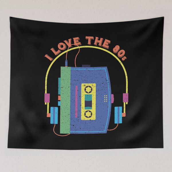Item preview, I Love the Eighties Distressed Print - Retro Gift designed and sold by inspiredtrend.
