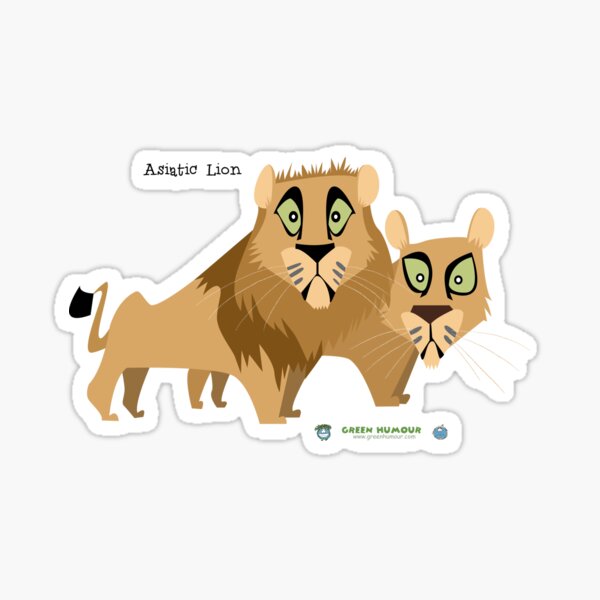 Asiatic Lion Sticker