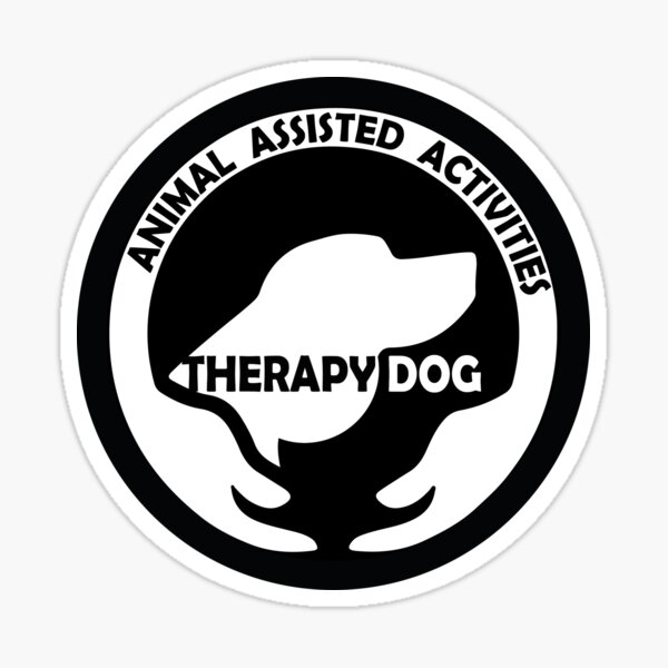 ANIMAL Assisted Activities - THERAPY DOG logo 1 Sticker