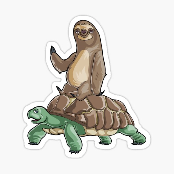 Tortoise and Sloth Sticker