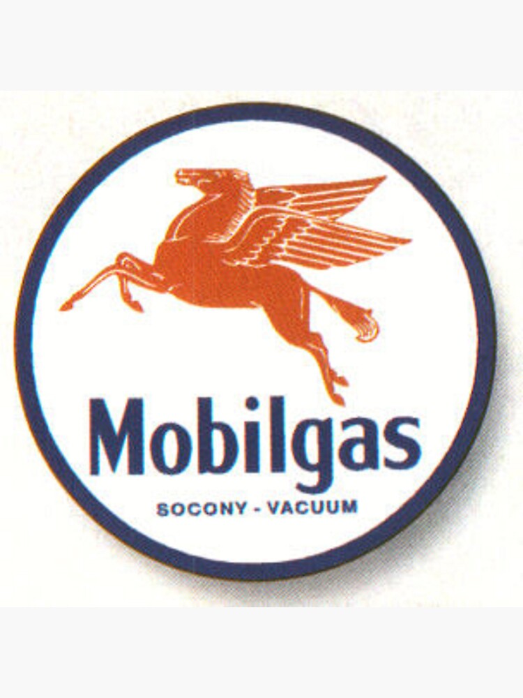 Mobilgas Mobil Oil Pegasus Sticker For Sale By Teeeees Redbubble