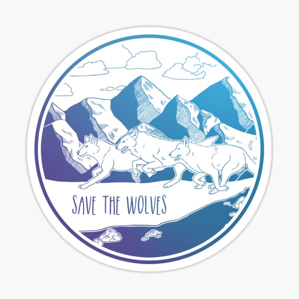 Save the Wolves! Sticker