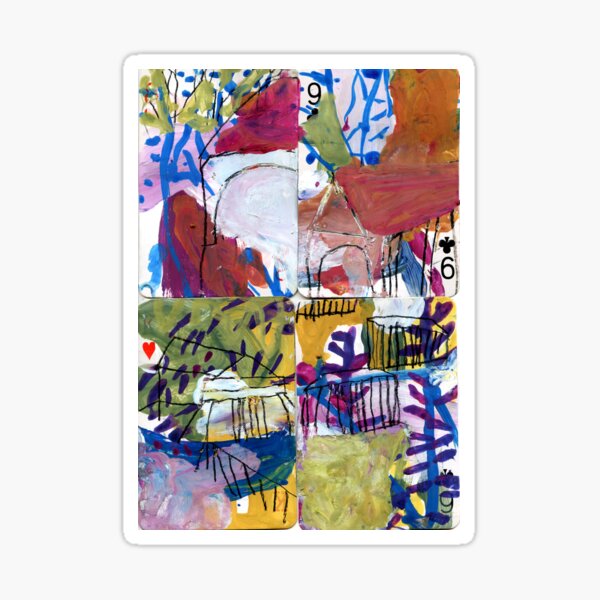 repurposed playing cards- end of series Sticker