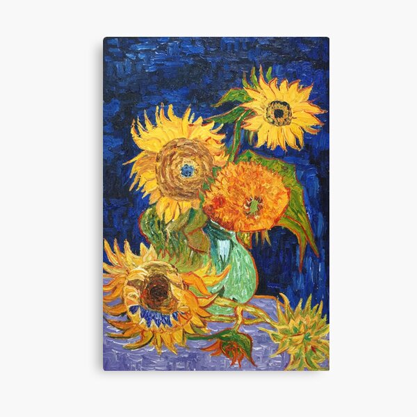 Van Gogh, Five Sunflowers 1888 Artwork Reproduction, Posters, Tshirts, Prints, Bags, Men, Women, Kids Canvas Print