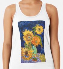 Van Gogh, Five Sunflowers 1888 Artwork Reproduction, Poster, T-Shirts, Drucke, Taschen, Männer, Frauen, Kinder Racerback Tank Top
