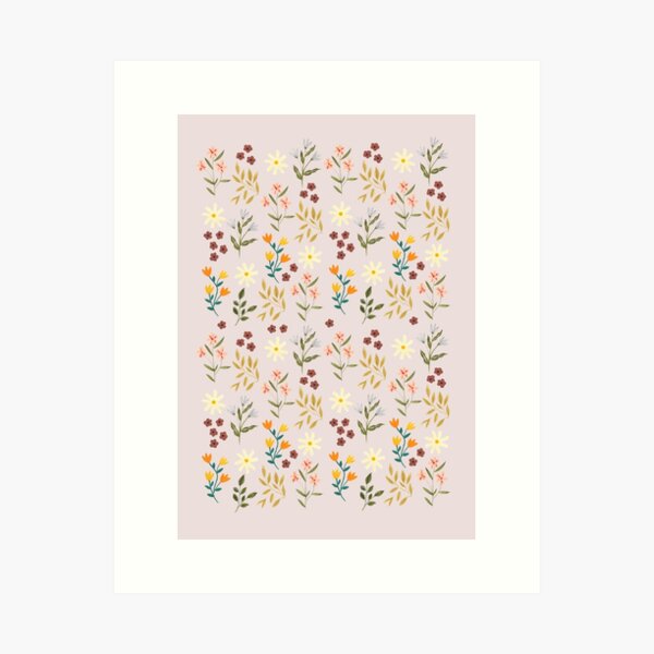 Watercolor Summer Botanicals Art Print