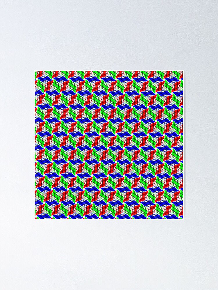 Thumbnail 1 of 3, Poster, Collapsing Cubes designed and sold by weavernap.