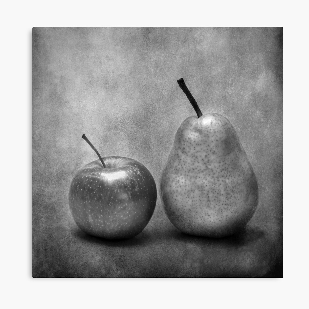 bodegón fotografía fruta blanco y negro